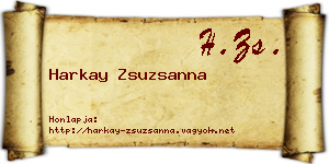 Harkay Zsuzsanna névjegykártya